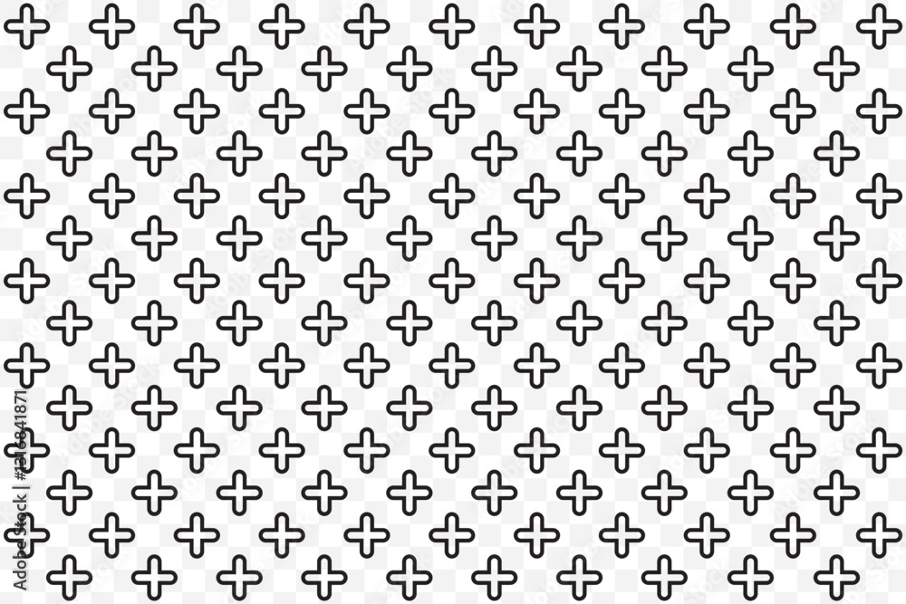 Seamless grid pattern: subtle halftone design featuring repeated small hatch crosses and tiny elements. Abstract geometric texture with faded black and white rectangle prints. Vector illustrationEPS10 Seamless grid pattern: subtle halftone design featuring repeated small hatch crosses and tiny elements. Abstract geometric texture with faded black and white rectangle prints. Vector illustrationEPS10