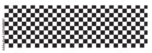 Two crossed checkered Flag NASCAR Racing flag, sports finish line flag silhouette vector. EPS 10.