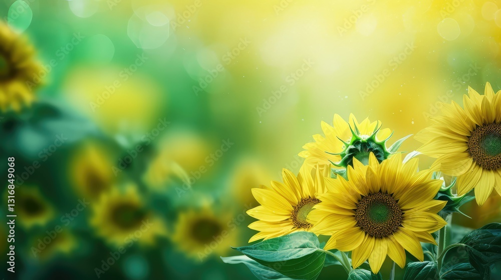 Fototapeta premium blend green and yellow background