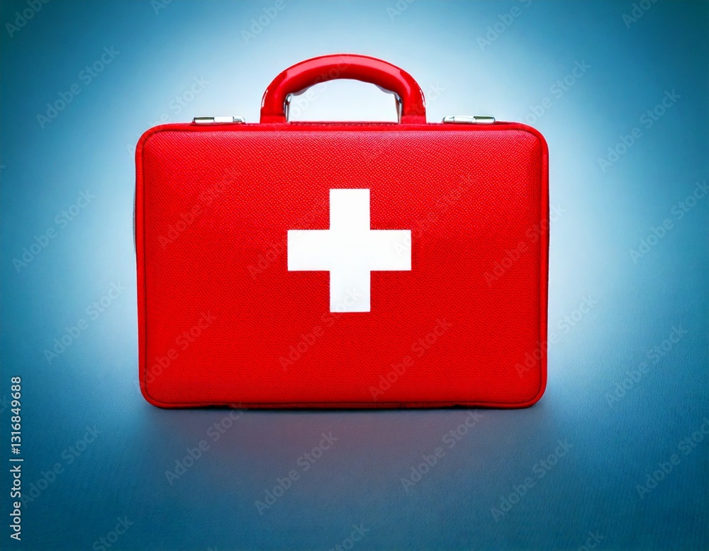 Fototapeta premium aid kit first emergency Generated image
