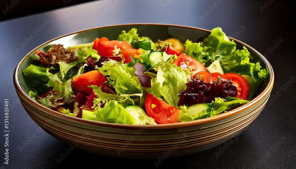 fresh salad in a bowl