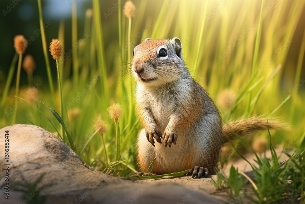 Fototapeta premium squirrel in the grass