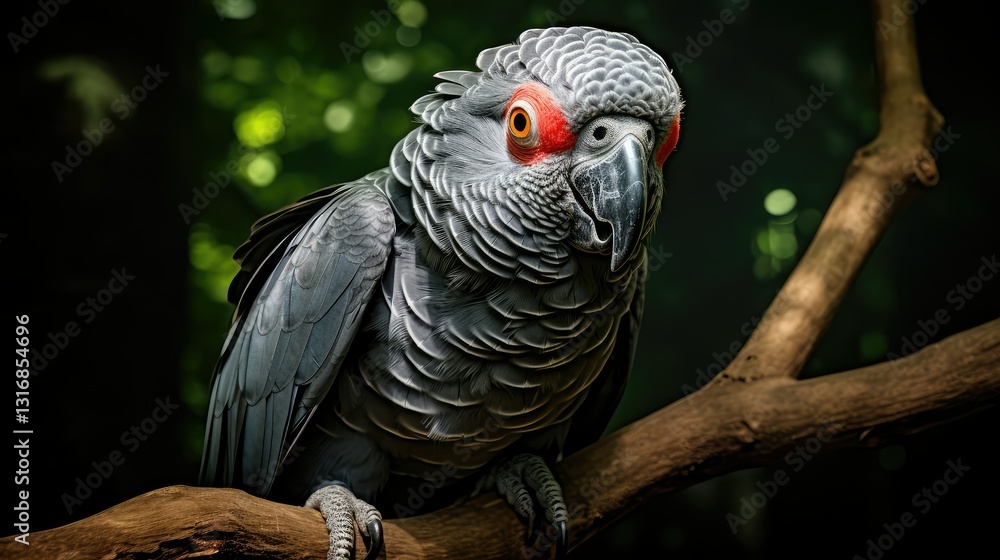Obraz premium eyes gray parrot