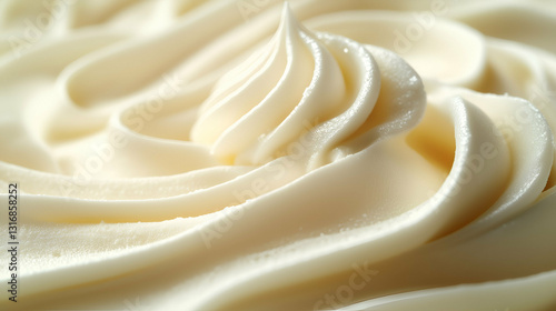 Obraz na płótnie Smooth vanilla frosting swirl w salonie