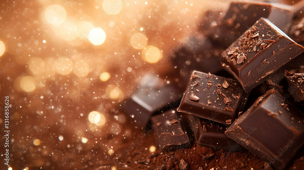 Dark chocolate pieces