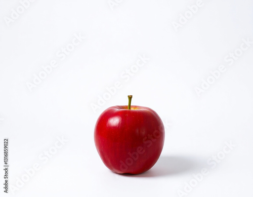 A red apple on a white background