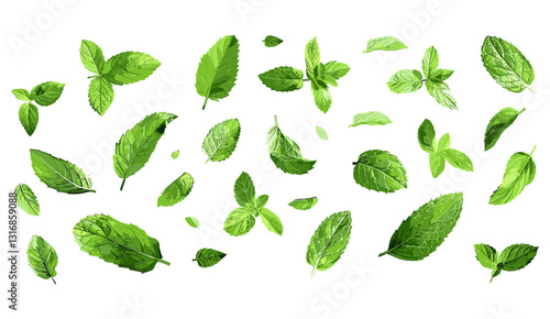 Fresh mint, flying mint, aromatic green leaves, delicious mint for cooking, mint leaves, organic fresh mint, mint plants in air, healthy mint leaves, kitchen herbs, green mint