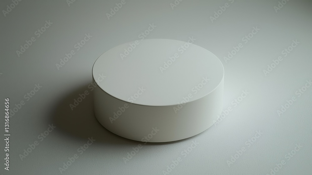 Empty White Cylinder Display Empty White Cylinder Display