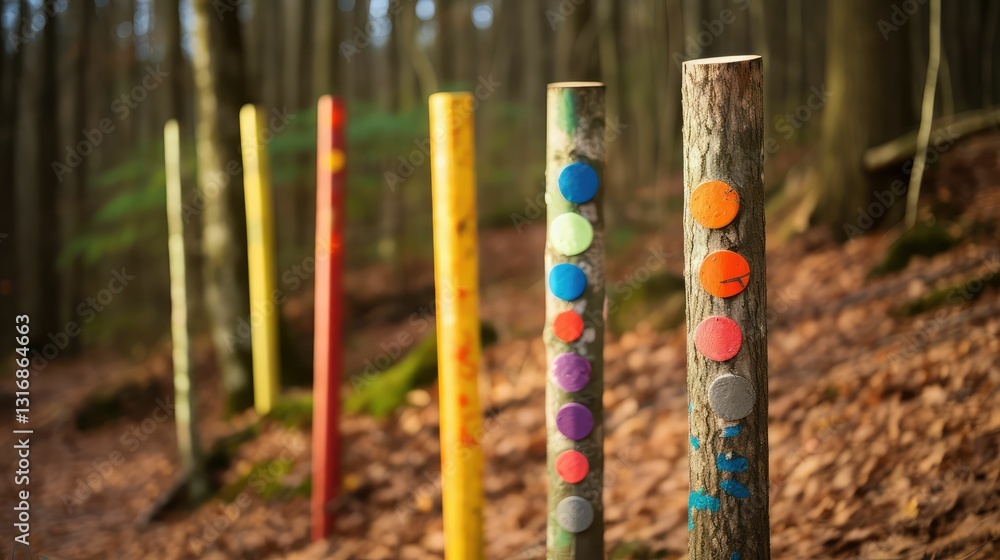 Fototapeta premium hiking wood poles
