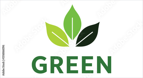 Green leaf nature logo vector design. Green leaf logo vector for eco-friendly, organic, and nature companies. Modern green leaf logo for organic and natural brands. Vector nature logo with green leave