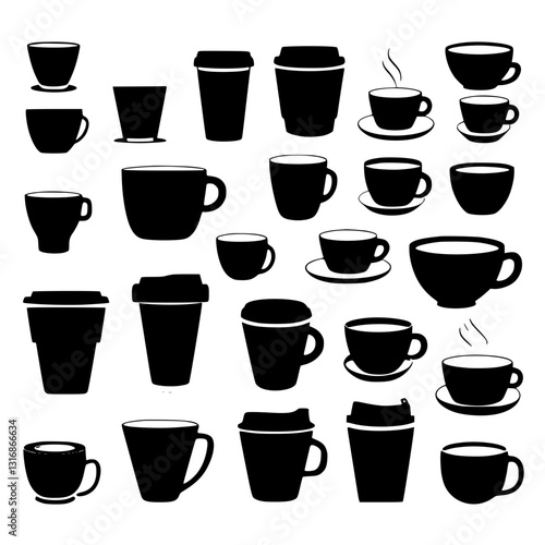 Wallpaper Mural set of cups Torontodigital.ca