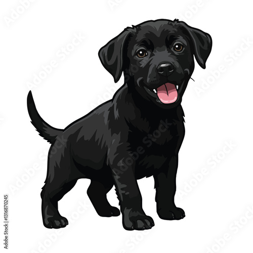 Cute Little Puppy Vector