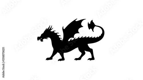 vector illustration of a cartoon dragon