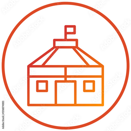 Vector Design Yurt Icon Style