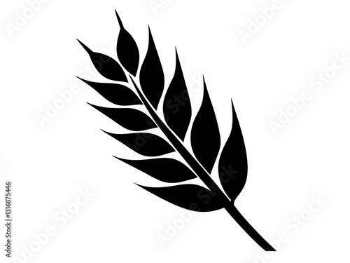 Wheat black vector icon isolated. wheat food vector silhouette design