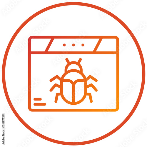 Vector Design Bug Icon Style