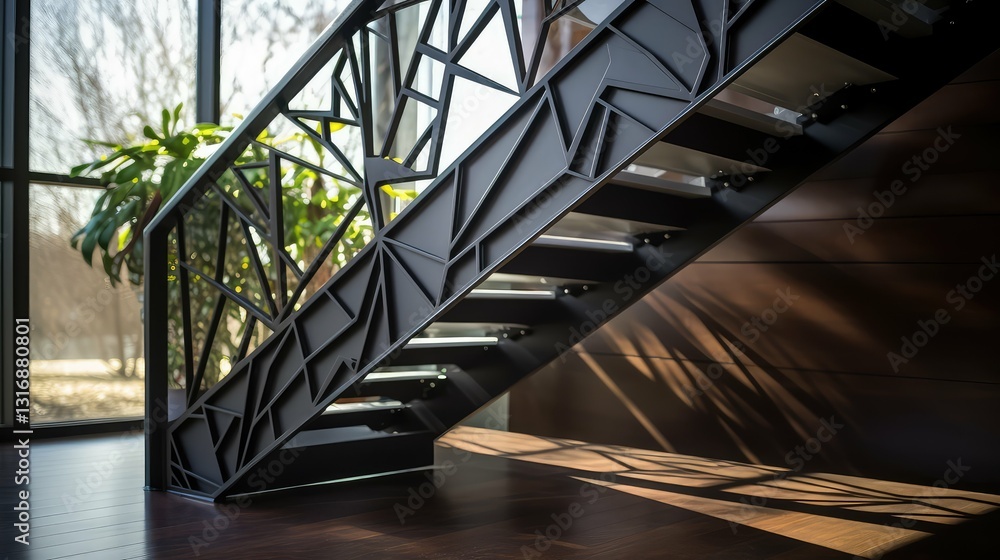 Fototapeta premium geometric steel metal