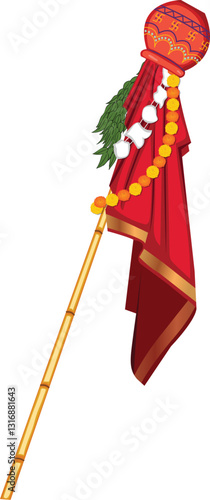 Gudi Padwa Element Vector Illustration