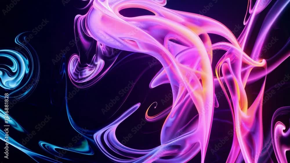 Colorful abstract smoke swirls in pink and blue hues, artistic expression concept Colorful abstract smoke swirls in pink and blue hues, artistic expression concept