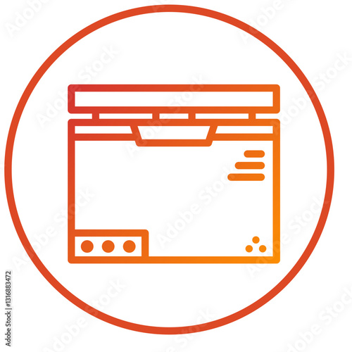 Vector Design Deep Freezer Icon Style