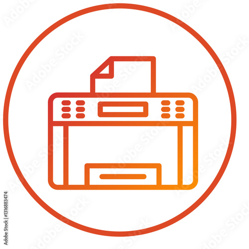 Vector Design Copy Machine Icon Style