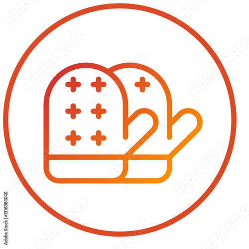 Vector Design Oven Mitt Icon Style