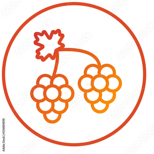 Vector Design Grapes Icon Style