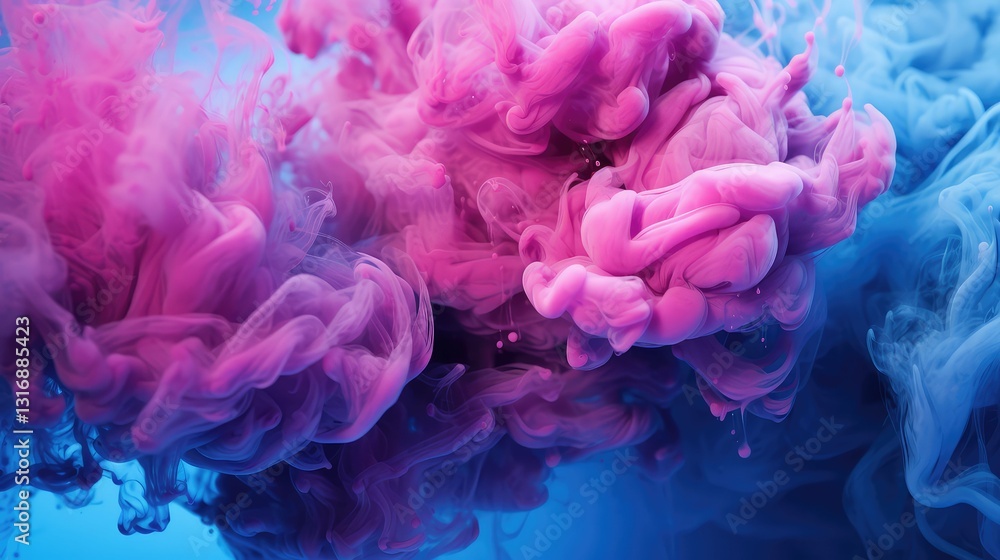Fototapeta premium dynamic blue and pink smoke