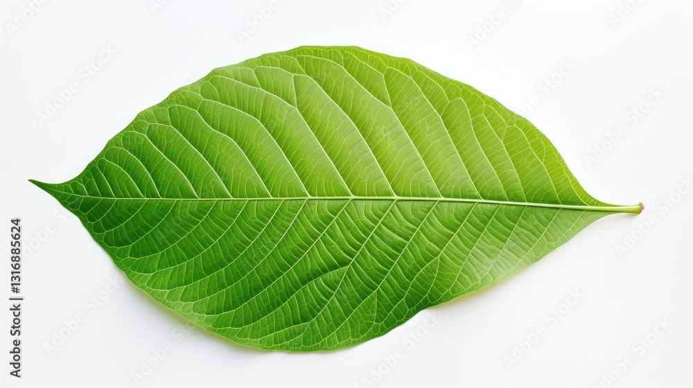 Obraz premium fresh leaf white background