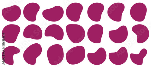 set of black vector abstract fluid liquid shapes offer speech bubble