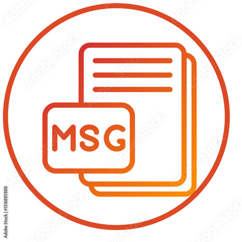 Vector Design MSG Icon Style