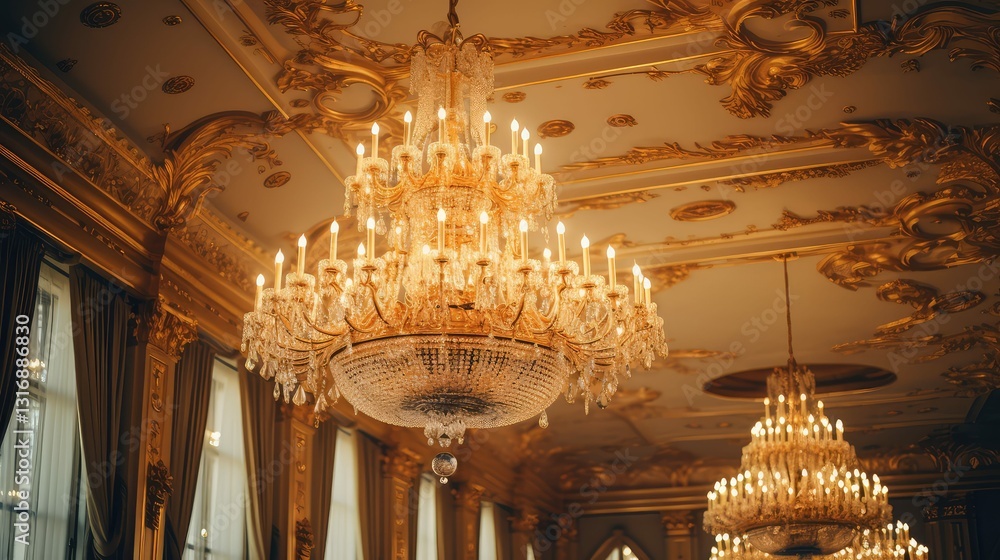 Obraz premium ballroom gold styles