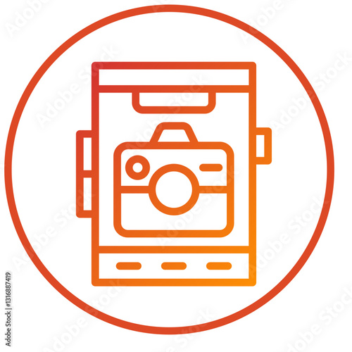 Vector Design Mobile Camera Icon Style