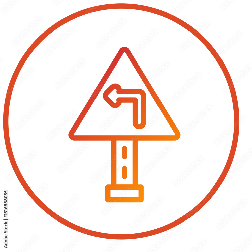 Vector Design Turn Left Icon Style Vector Design Turn Left Icon Style