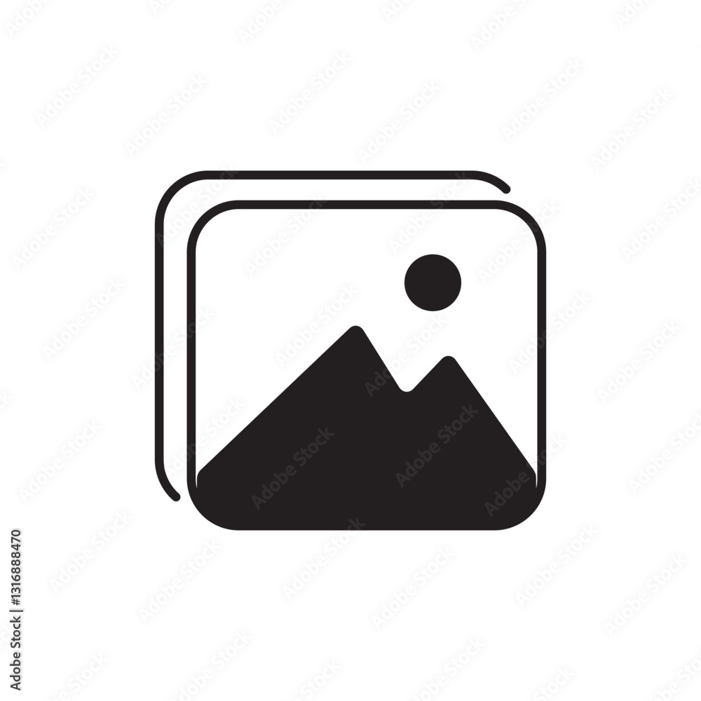 photo picture image icon sign vector. media pic sign for apps and website UI designs. photo picture image icon sign vector. media pic sign for apps and website UI designs.