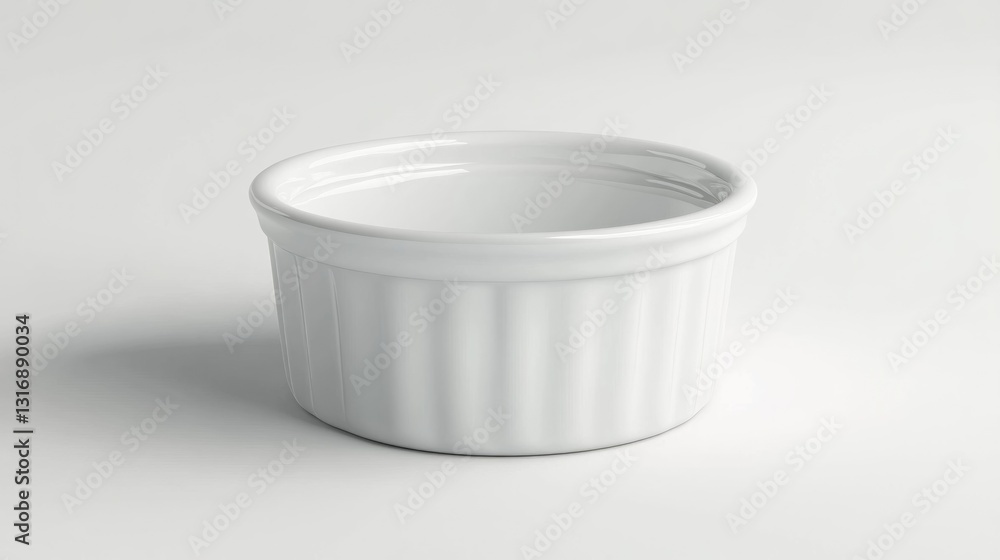 Empty white ceramic ramekin Empty white ceramic ramekin