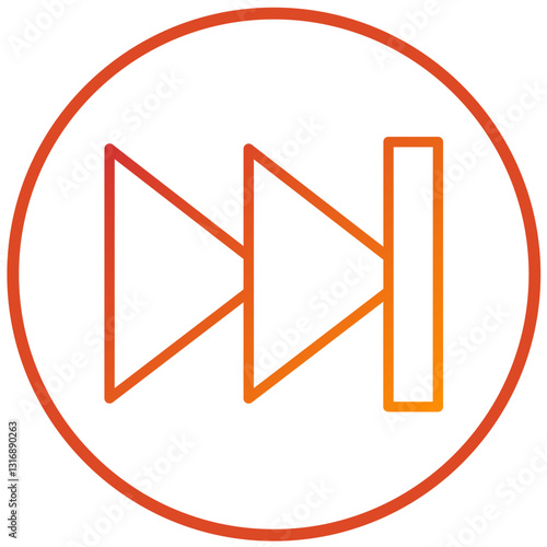 Vector Design Fast Forward Icon Style