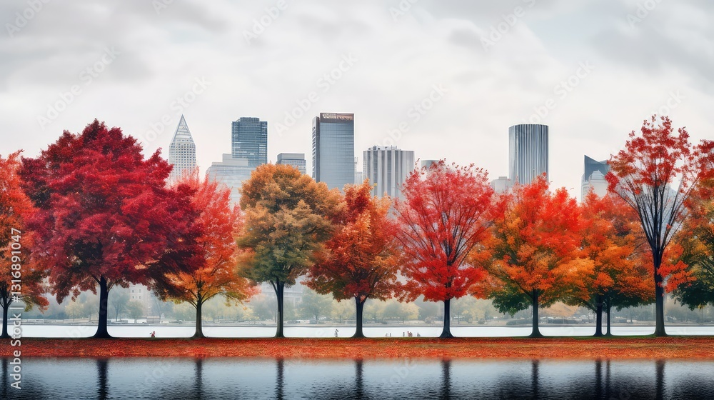 Obraz premium foliage urban trees