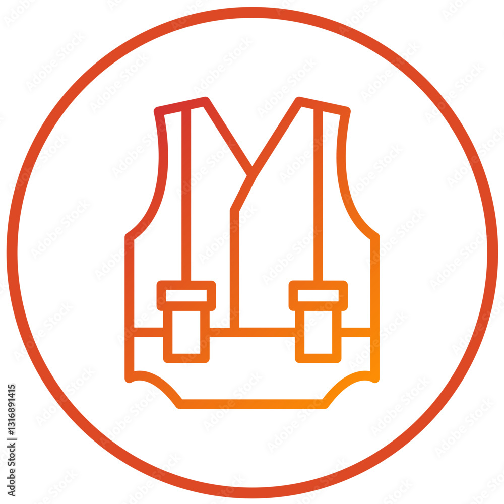 Obraz premium Safety Vest Vector Design Icon Style