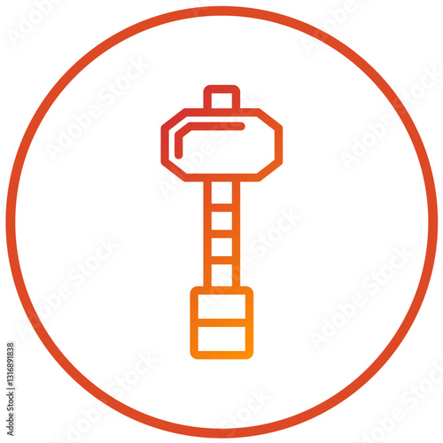 Sledgehammer Vector Design Icon Style