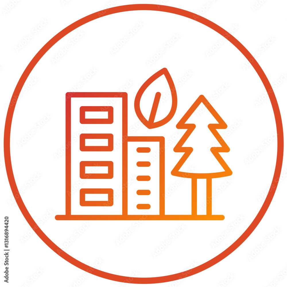 Green Infrastructure Vector Design Icon Style Green Infrastructure Vector Design Icon Style