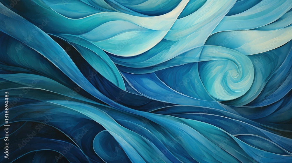 Obraz premium patterns blue abstract swirl