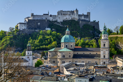 Obraz na płótnie Blick auf Salzburg vom Kapuzinerberg w salonie