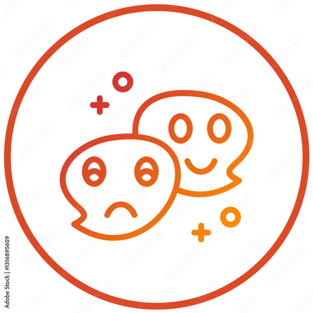 Chat Emoticons Vector Design Icon Style