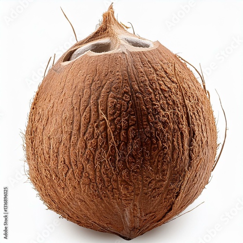 Delicious coconuts cut out with transparent background.