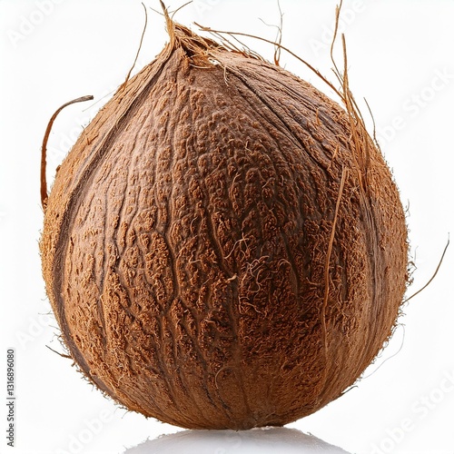 Delicious coconuts cut out with transparent background.