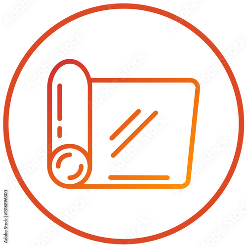 Yoga Mat Vector Design Icon Style