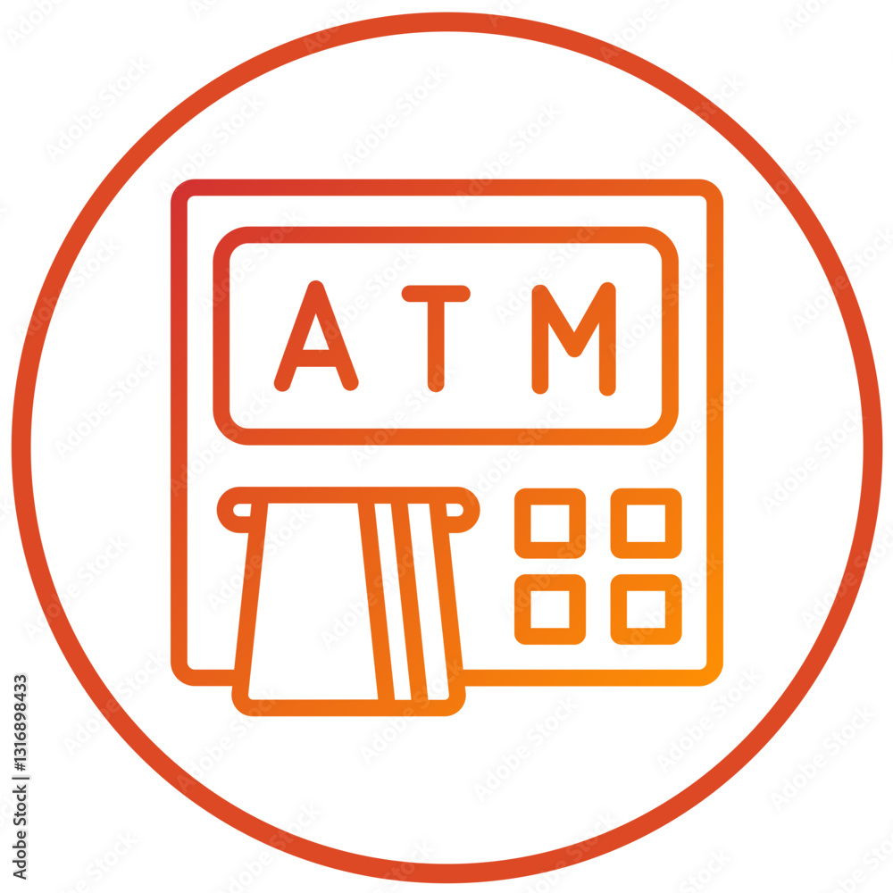 Vector Design Atm Machine Icon Style Vector Design Atm Machine Icon Style