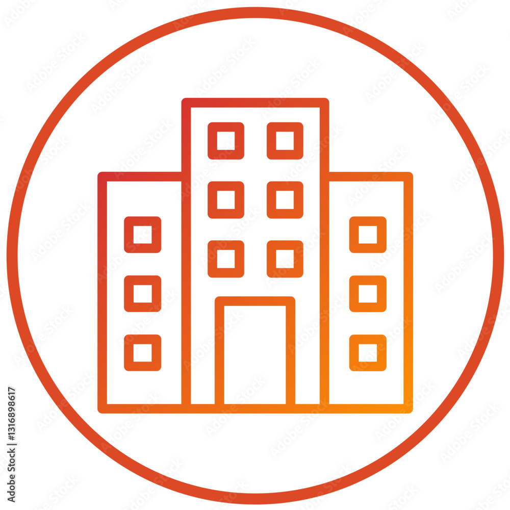 Vector Design Office Building Icon Style Vector Design Office Building Icon Style