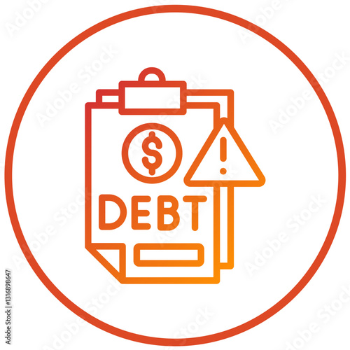 Vector Design Debt Icon Style